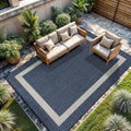 CAMILSON Outdoor Rug 6x9 - Modern Waterproof Area Carpet