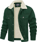 Mens Corduroy Sherpa Lined Trucker Jacket - Warm Winter Coat