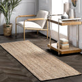 nuLOOM 2x10 Rigo Jute Hand Woven Area Rug - Natural Farmhouse Texture