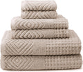 Texere 100% Organic Cotton Diamond Jacquard 700 GSM Towels - 6 Piece