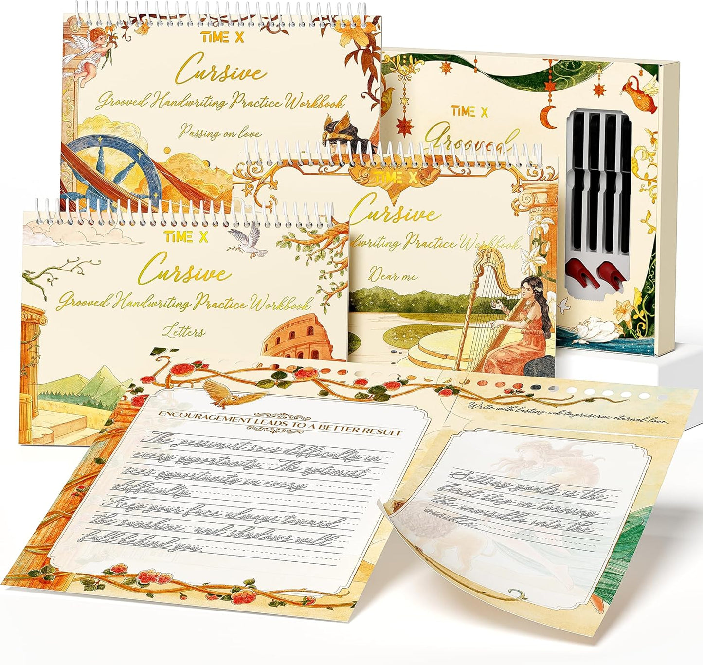 Cursive Handwriting Workbook Kit for Kids and Adults - 3Pcs