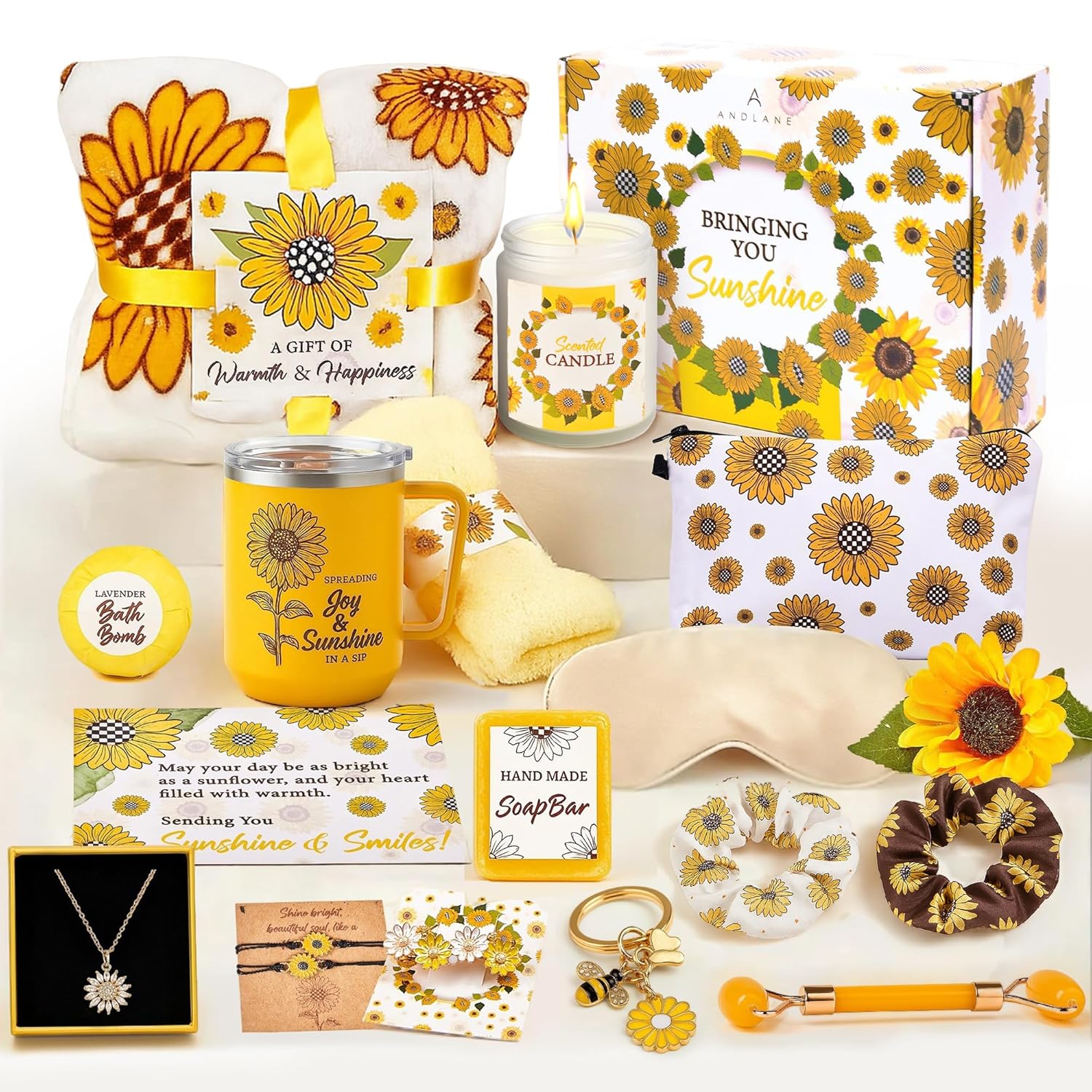 Sunflower Gifts for Women - Unique Gift Basket Set for Any Occasion