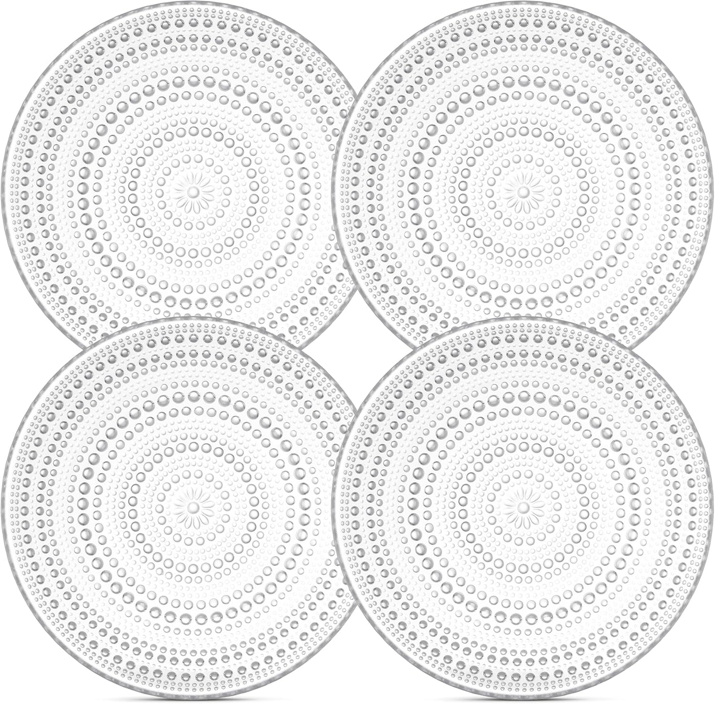 Yungala Clear Small Glass Plates for Elegant Dining Experience