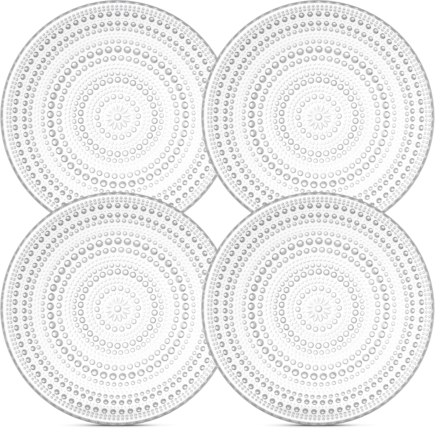 Yungala Clear Small Glass Plates for Elegant Dining Experience
