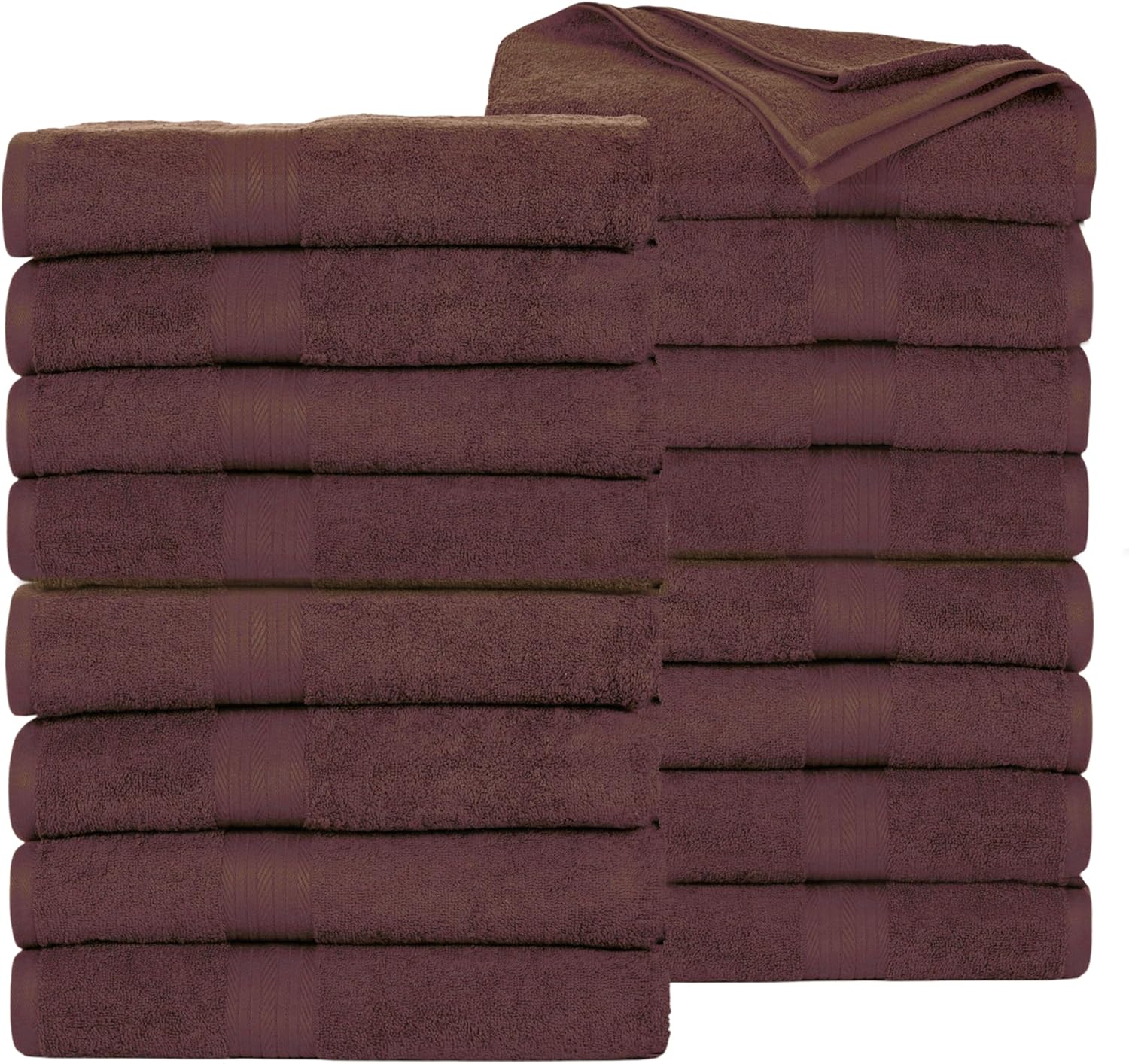 Luxurious 100% Cotton Bath Towels Pack of 16 for Everyday Use