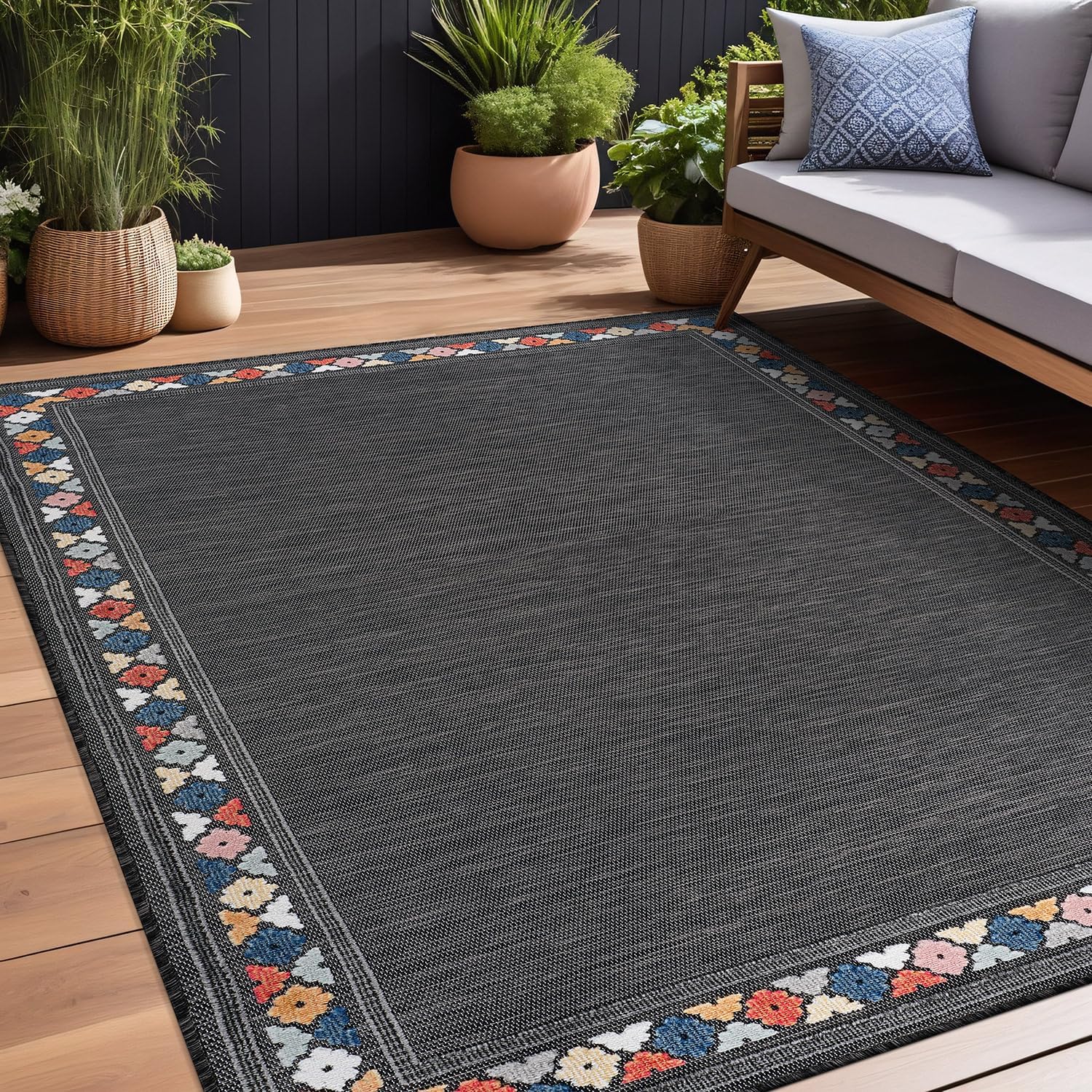 Beverly Rug Outdoor Rug 8x10 for Modern Indoor and Outdoor Use