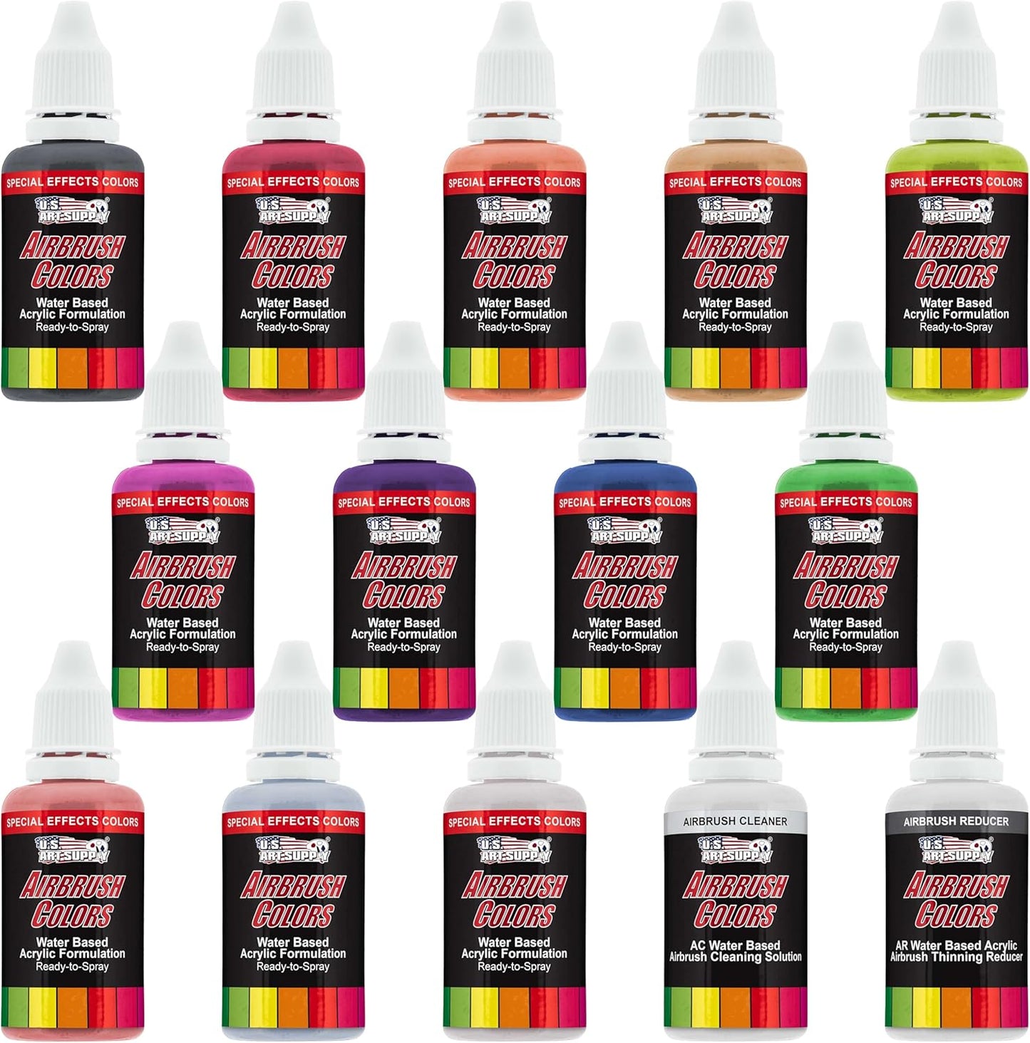 U.S. Art Supply Airbrush Paint Set - 12 Pearlized Colors