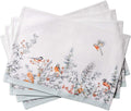 Maison d' Hermine Placemats Set of 4 100% Cotton - Whitish Shabby