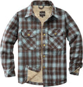 Men's Sherpa Lined Cotton Flannel Shirt Jacket Plaid - Cozy Layer