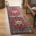 2x10 Machine Washable Runner Rug - Non-Slip Low Pile Vintage Runner