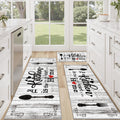 Tritard 100% Non Slip Kitchen Mats Set of 3 - Soft Rusti c Runner