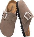 Suede Clogs for Women Leather Slip-on Mules - Supportive Everyday skin