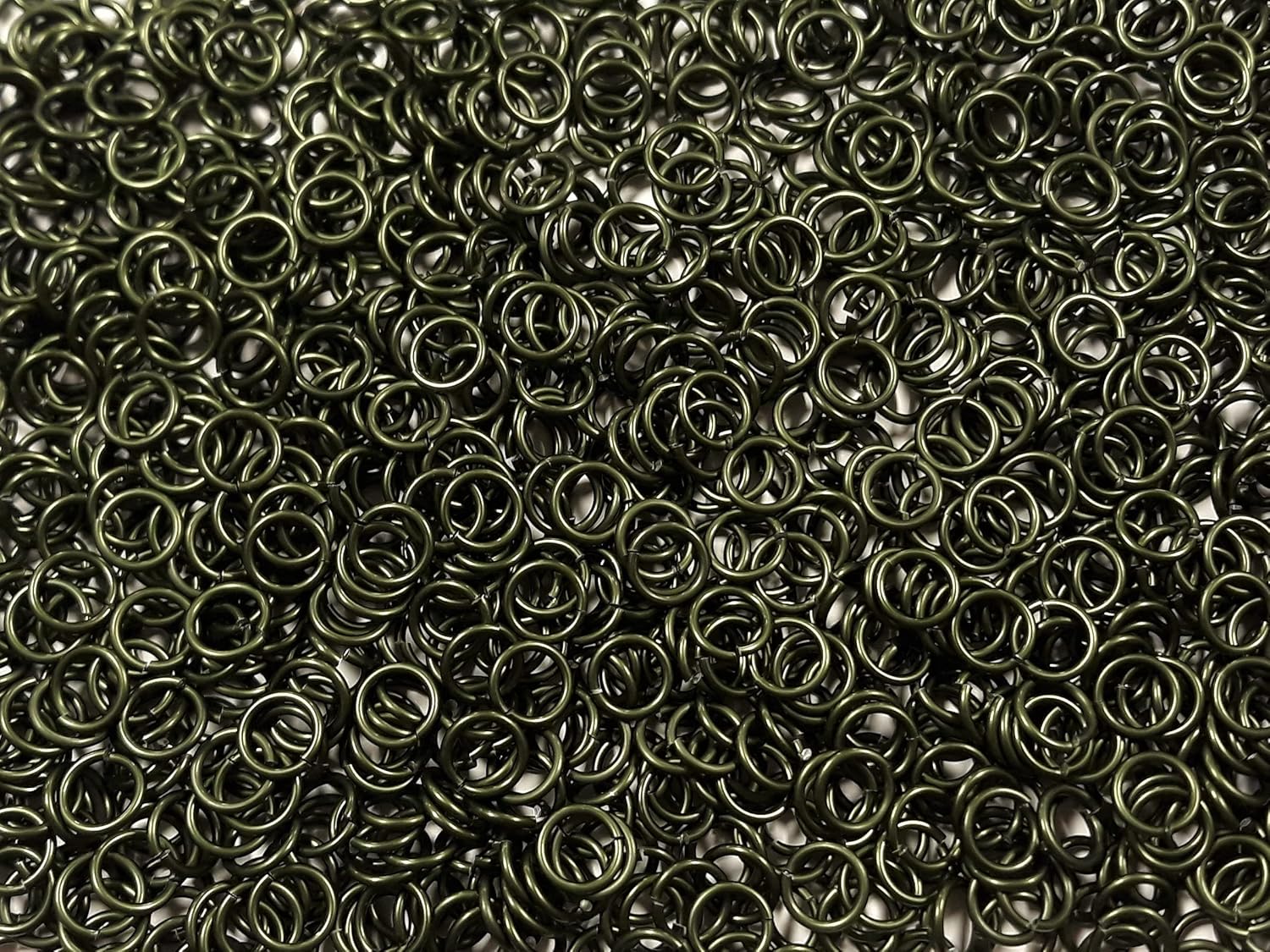 1/2 Pound OD Green Anodized Aluminum Jump Rings for Jewelry