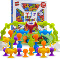 50 Pcs Baby Suction Toys - Jumbo Bath Building Set for Toddlers
