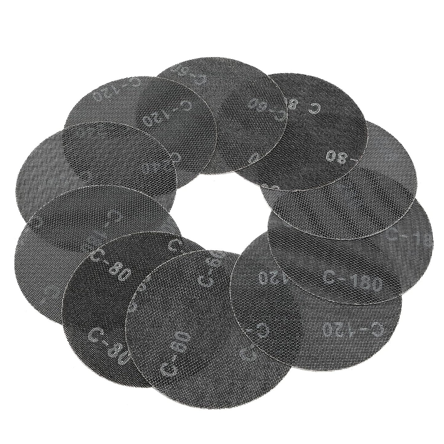 AYA-TECH 10PCS Mesh Sanding Disc Set - 5 Grades for Long-Lasting Results