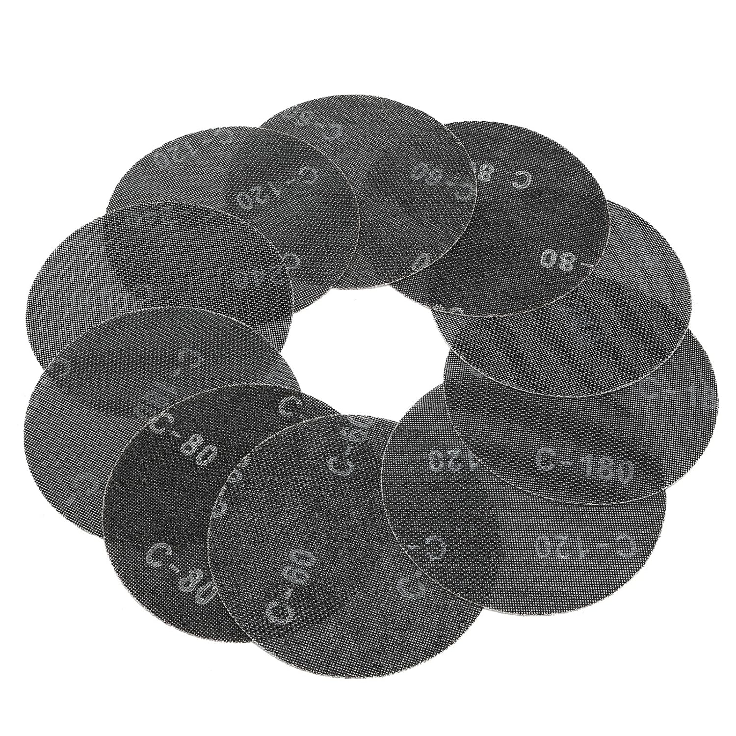 AYA-TECH 10PCS Mesh Sanding Disc Set - 5 Grades for Long-Lasting Results