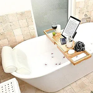 Luxurious Bathtub Tray and Bath Pillows for Ultimate Relaxation