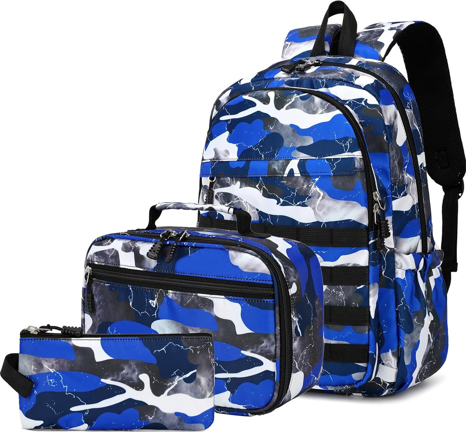 Boys Backpack with Lunch Box, Camo Kids Backpacks for Boys
