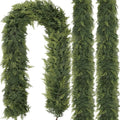 6FT Real Touch Cedar Garland - Lush Two-Tone Christmas Decor