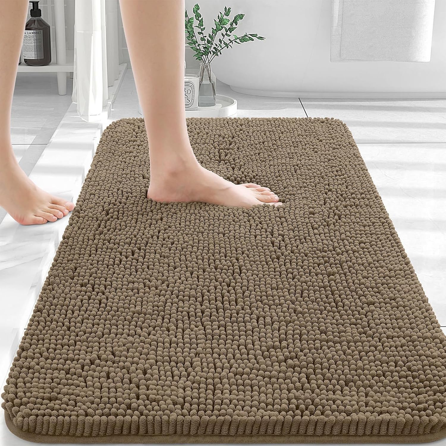 OLANLY Extra Soft Chenille Bath Rugs for Ultimate Comfort