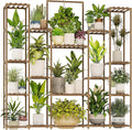 Bamworld Plant Shelf Indoor Hanging Plant Stand - Holds 17+ Pots