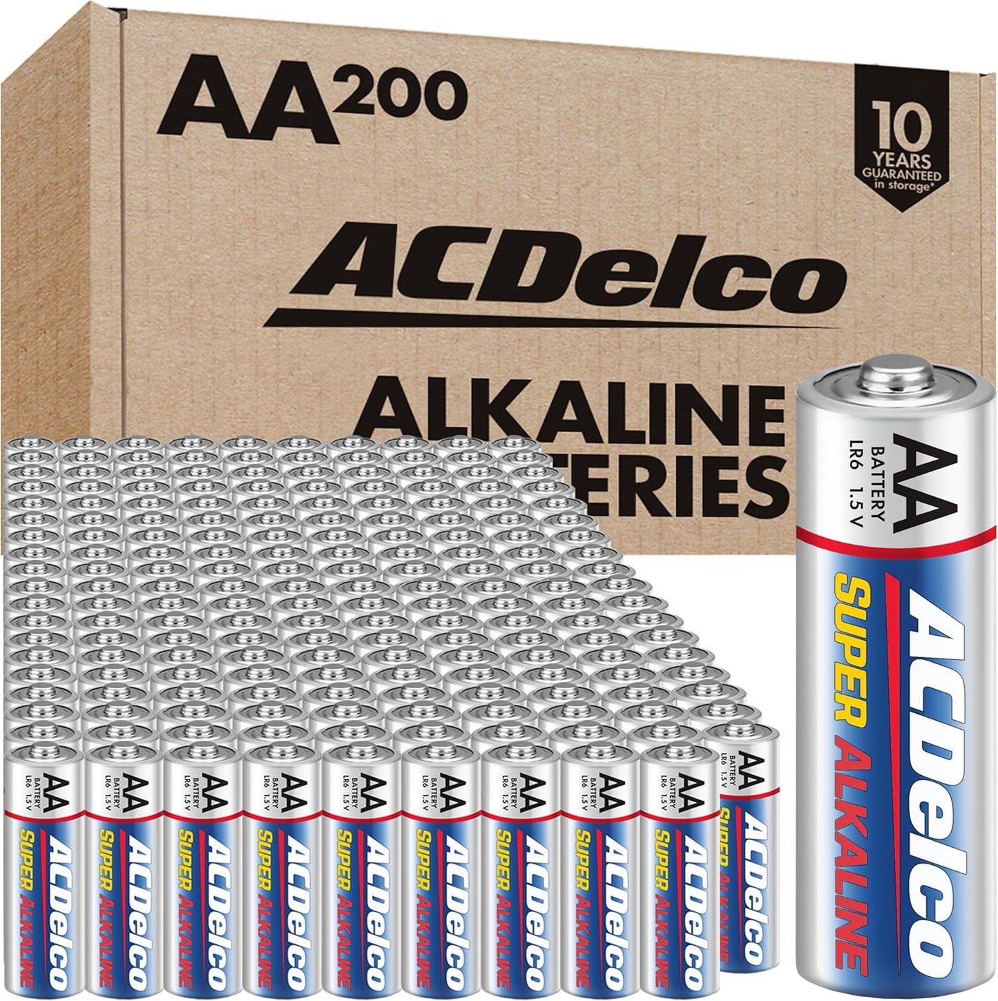 ACDelco 200-Count Double AA Batteries for Maximum Power