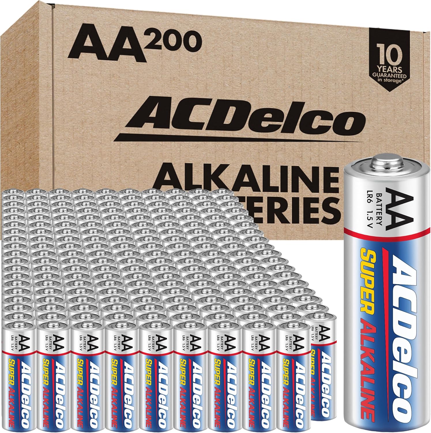 ACDelco 200-Count Double AA Batteries for Maximum Power