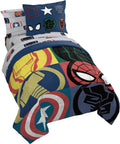 Marvel Avengers Emblems Full Bed Set - Soft Microfiber Comforter