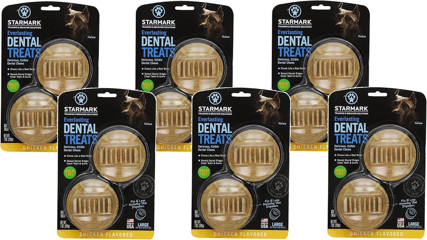 Everlasting Treats Large Chicken 6 Pack for Dental Health