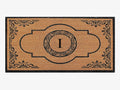 Natural Coir Monogrammed Door Mat 30x48 - Durable Anti-Shed Doormat