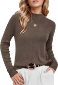Arach&Cloz Women's Wool Blend Fall Sweater Mock Neck - Business Casual