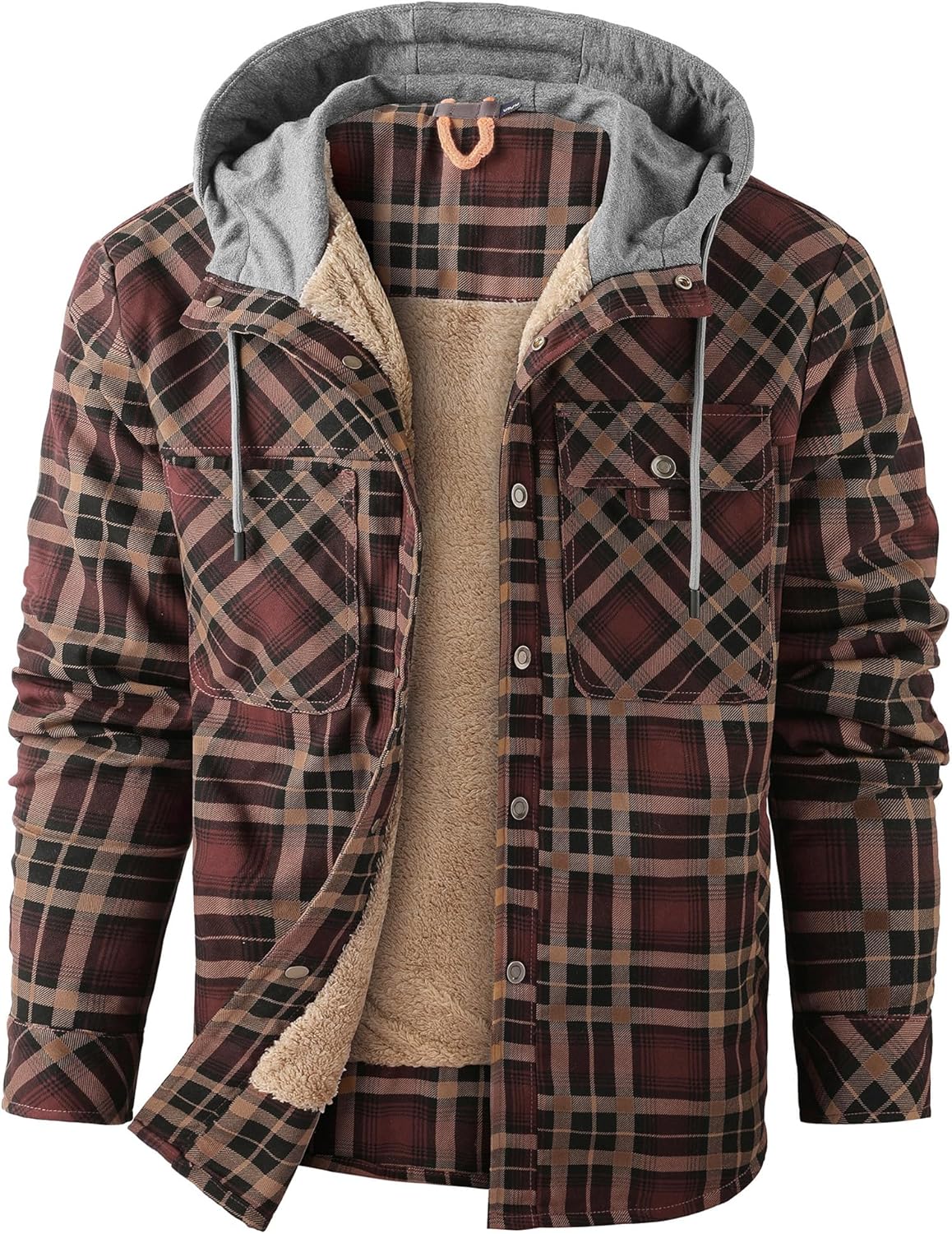 Mr.Stream Men's Outdoor Casual Vintage Flannel Shirt Jacket