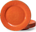 11 in Melamine Dinner Plates Set of 6 - Unbreakable Orange Farmhouse