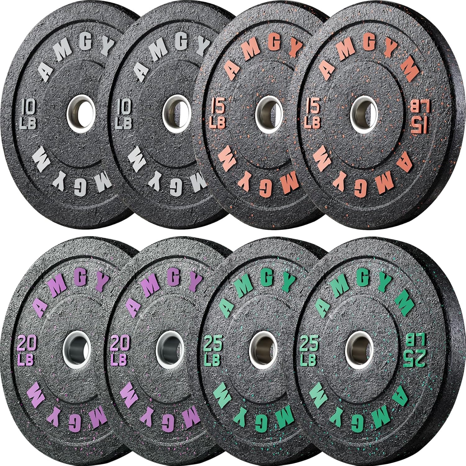 2 Inch Bumper Plates Set for Home Gym, Strength Training & Lifting