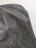 Gray Crazy Horse Leather Upholstery Fabric by the Yard - Durable Vegan