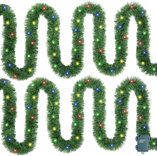 Ouddy Decor Christmas Garland with Lights for Festive Decor