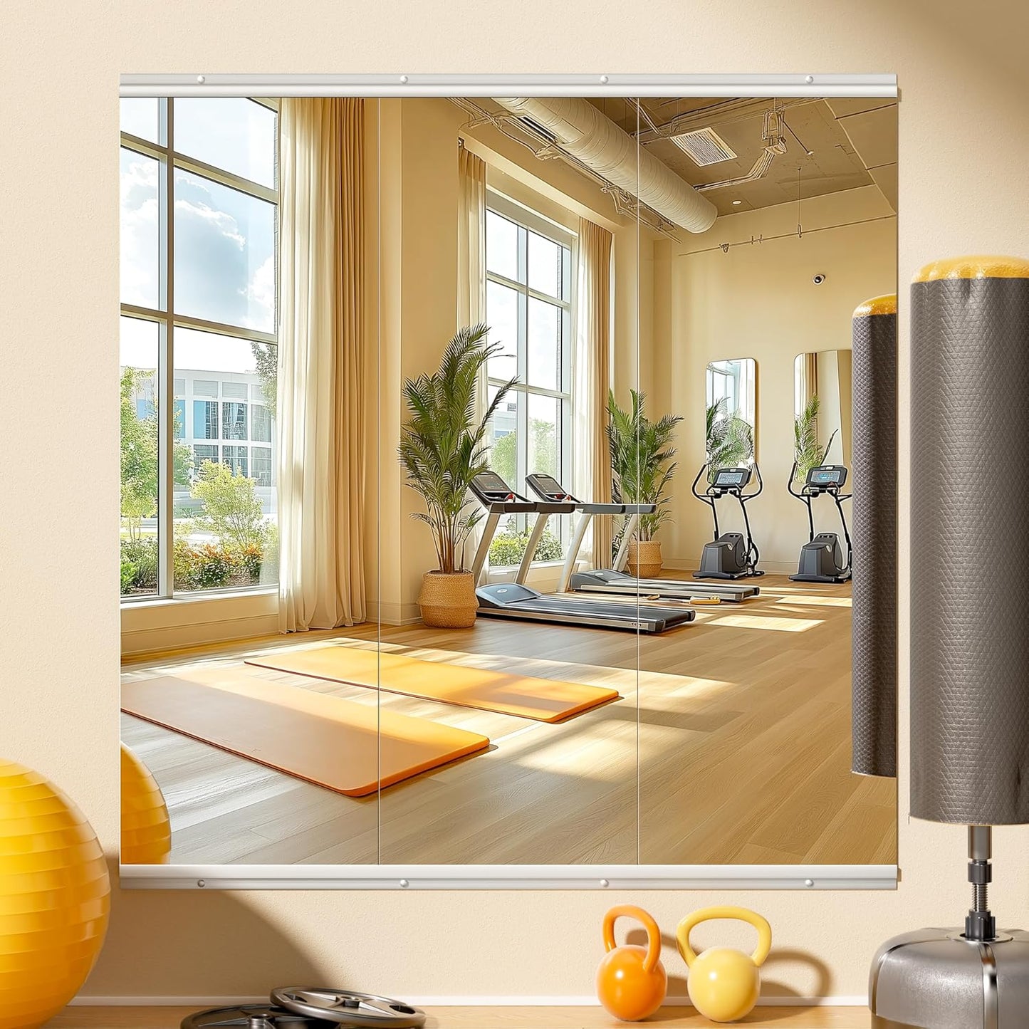 Hasipu Home Gym Mirror - 51in L x 17in W Full Body Reflection