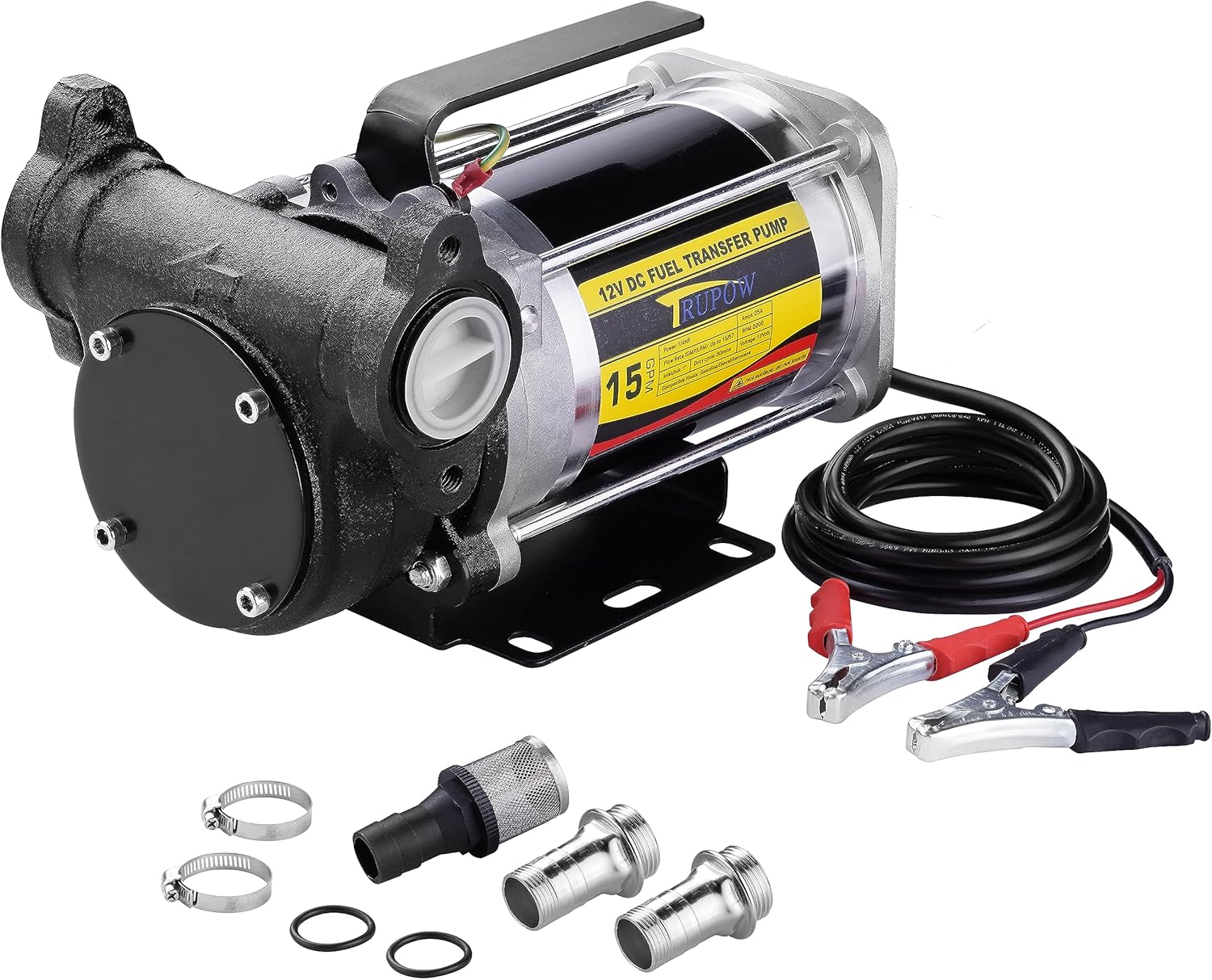 12V DC 15GPM Self-Priming Heavy-Duty Fuel Transfer Pump