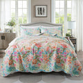 HoneiLife King Quilt Bedding Set - Floral King Quilt for All Seasons