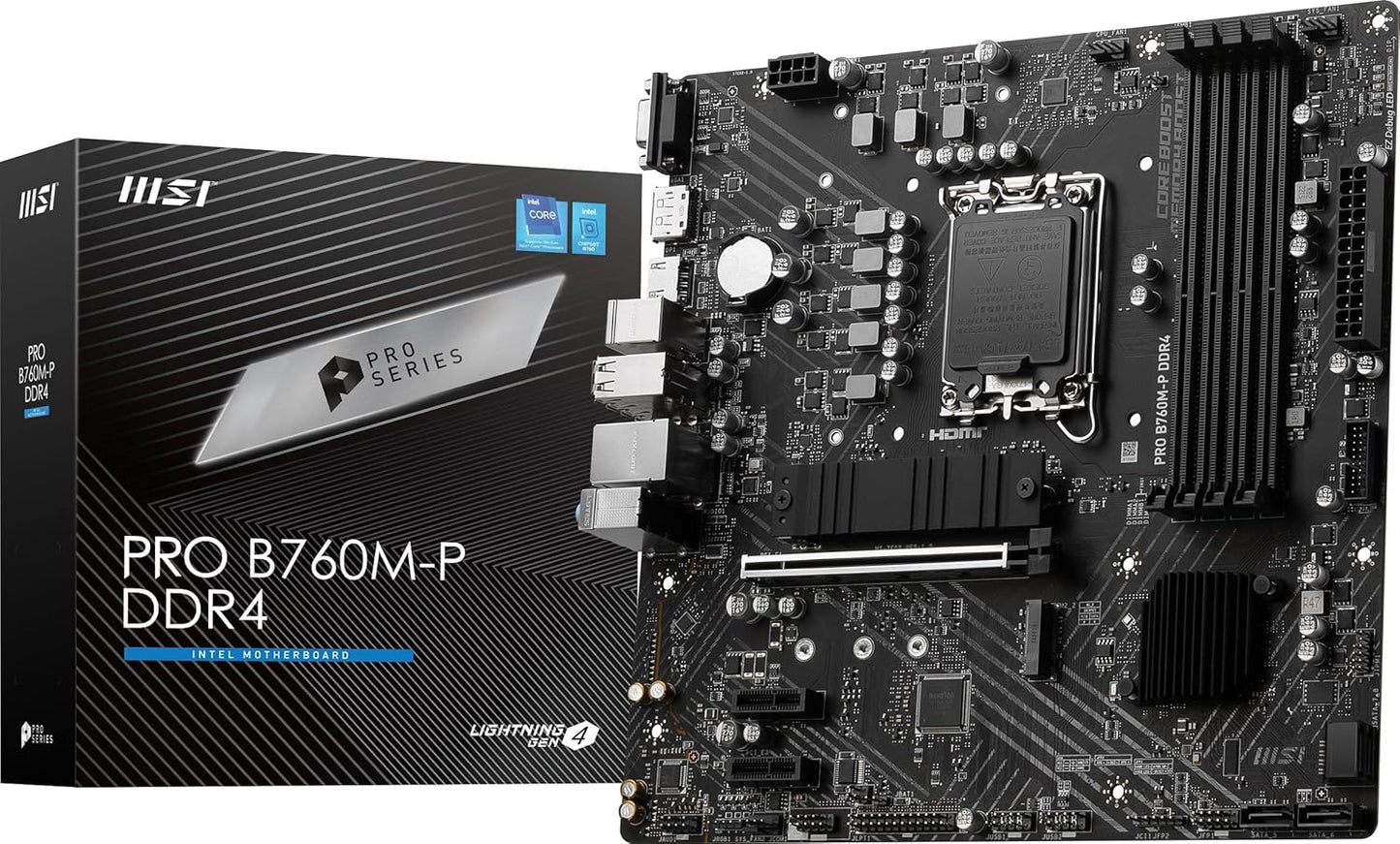 MSI PRO B760M-P DDR4 Motherboard for Intel Processors