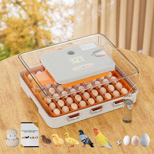 56 Egg Incubator with Smart Temp Control for Home & Farm Use