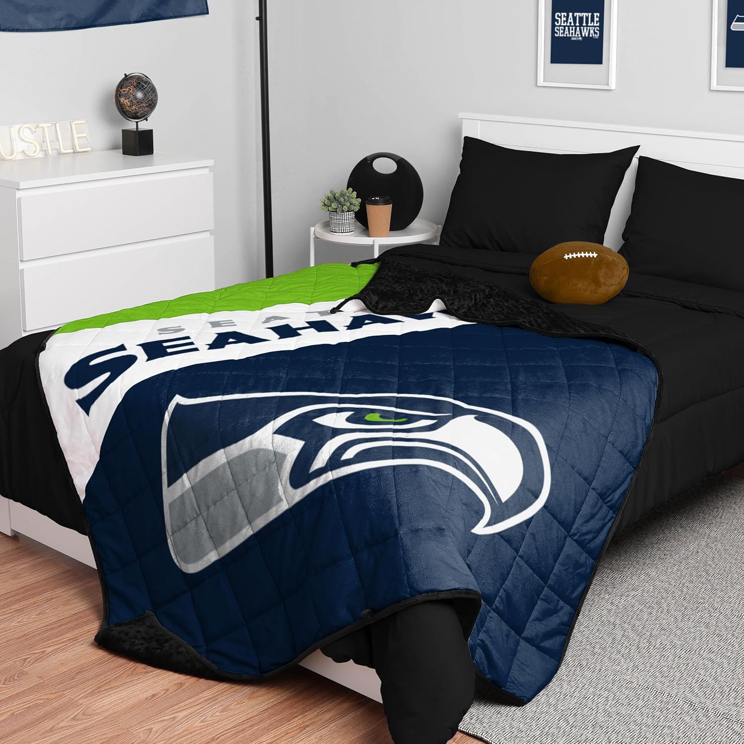 FOCO NFL Team Color Wordmark Weighted Blanket for Comfort
