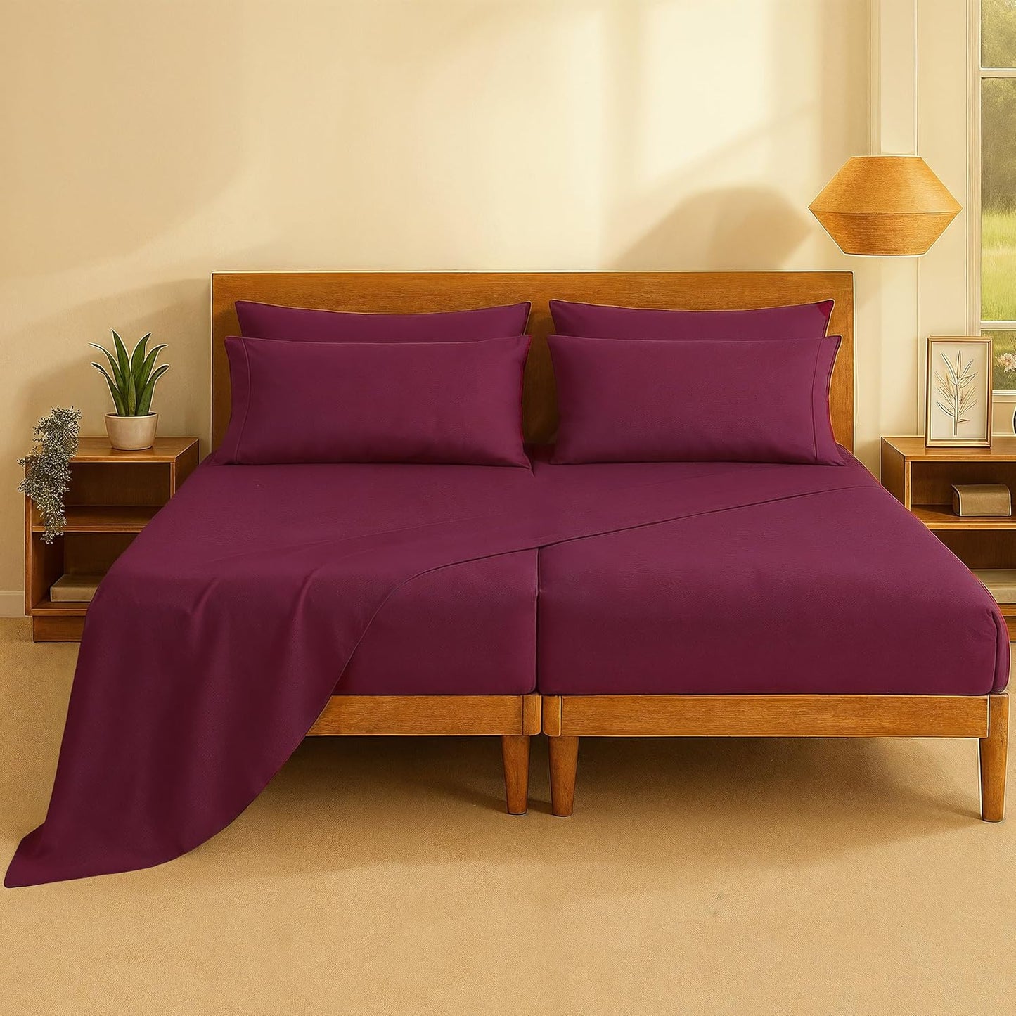 Casa Platino Split King Size Sheet Set for Ultimate Comfort