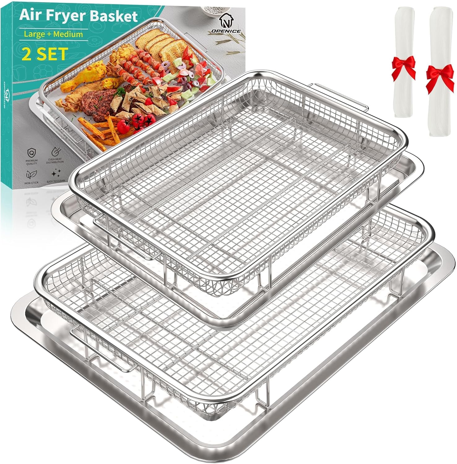 OPENICE Non-Stick Air Fryer Set - Crisp & Bake Effortlessly