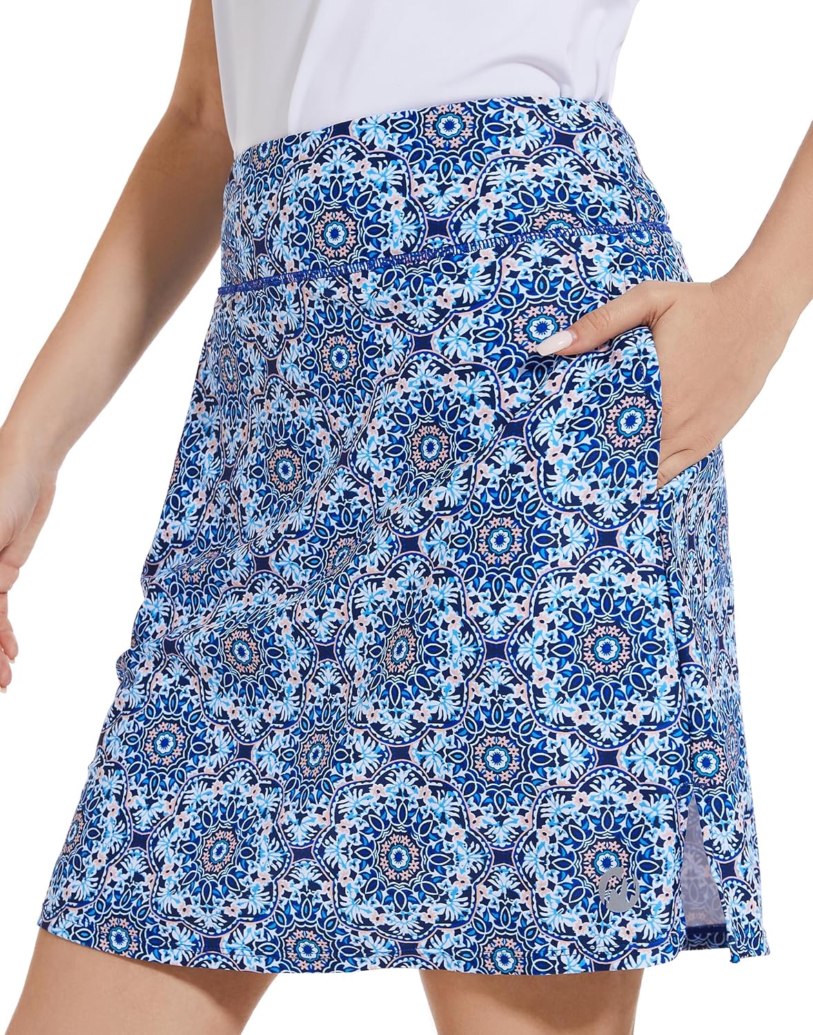 M MOTEEPI Skorts for Women - Knee Length Athletic Golf Skirts