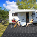 Outdoor Camping Rug Waterproof 9x18FT - Large Reversible Patio Mat