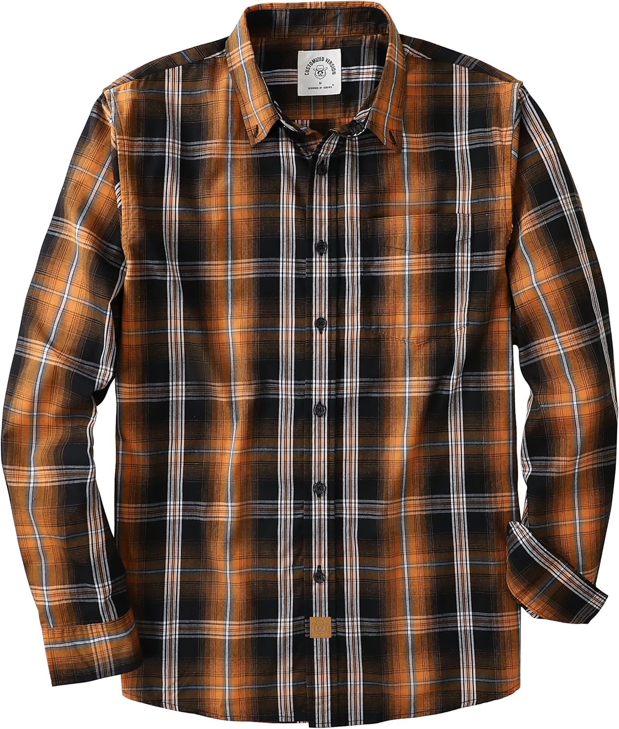 Stylish Mens Button Up Shirts Long Sleeve Casual Cotton Plaid
