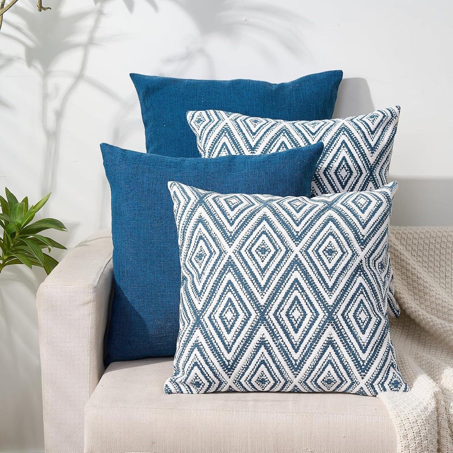 HPUK Decorative Throw Pillow Covers Set of 4 for Couch Sofa