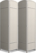 4 Panel Room Divider 6 ft Tall - Extra Wide Mesh Privacy Screen