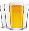 JoyJolt Grant 19oz Beer Pint Glasses Set of 4 - Thick Pub-Style Pints